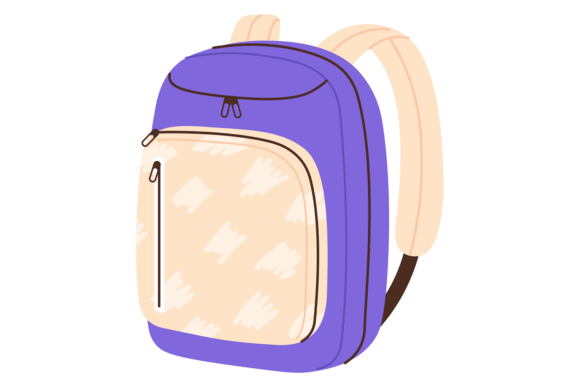 Backpack Color Drawing: Graphics & Illustrations