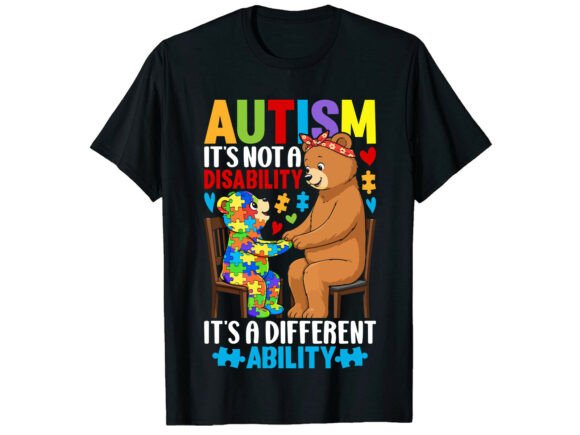 Different Ability Bear: Graphics for T-Shirt Designs