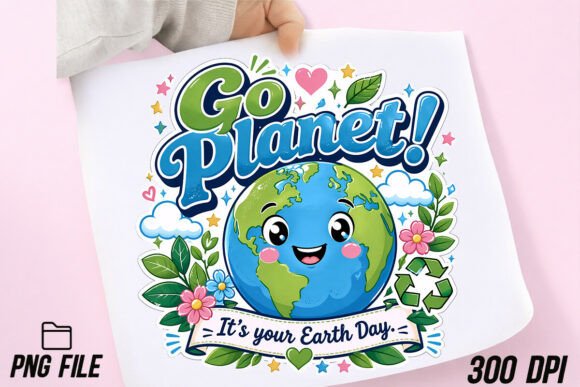 Go Planet Earth Day PNG: Graphics for T-Shirt Designs
