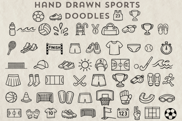 Hand Drawn Sports Doodles Bundle Review