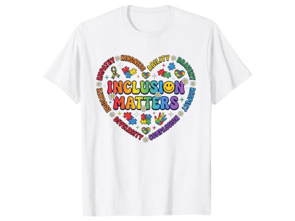 Inclusion Heart Graphics for T-Shirt Designs
