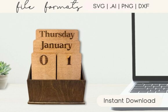 Perpetual Wood Calendar: Laser Cutting for Home Decor