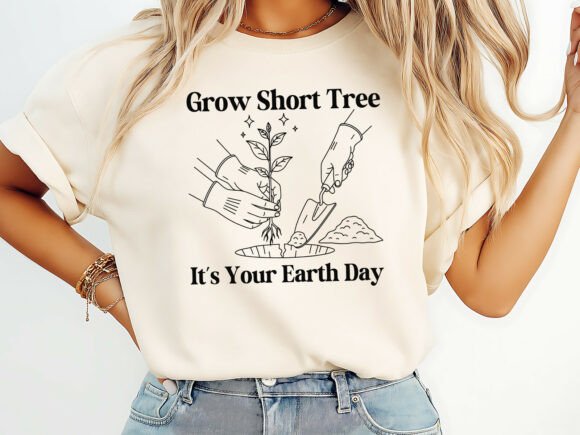 Review: Grow Short Tree Earth Day T-Shirt Design