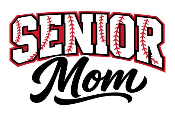 Senior Mom Baseball Graphics for T-Shirt Designs