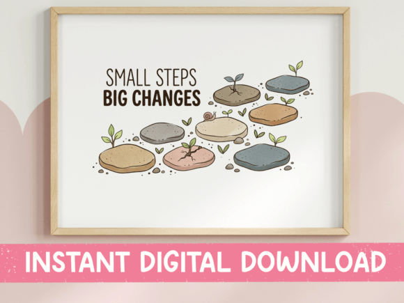 Small Steps Big Changes: Graphics for T-Shirt Designs