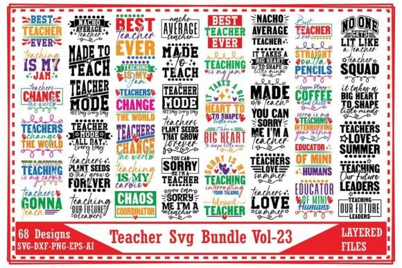 Teacher Svg Bundle Vol. 23: Smart Bundles