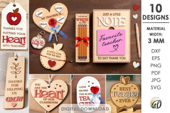 Valentine Laser Cutting Assets for Valentine's Day