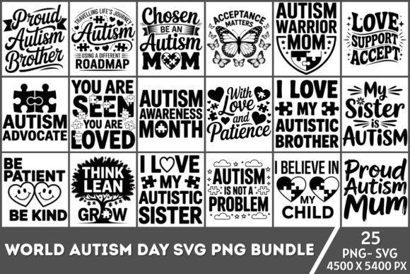 World Autism Day SVG PNG Bundle Review